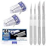 Glarks 44Pcs Surgical Grade Blade with Handle