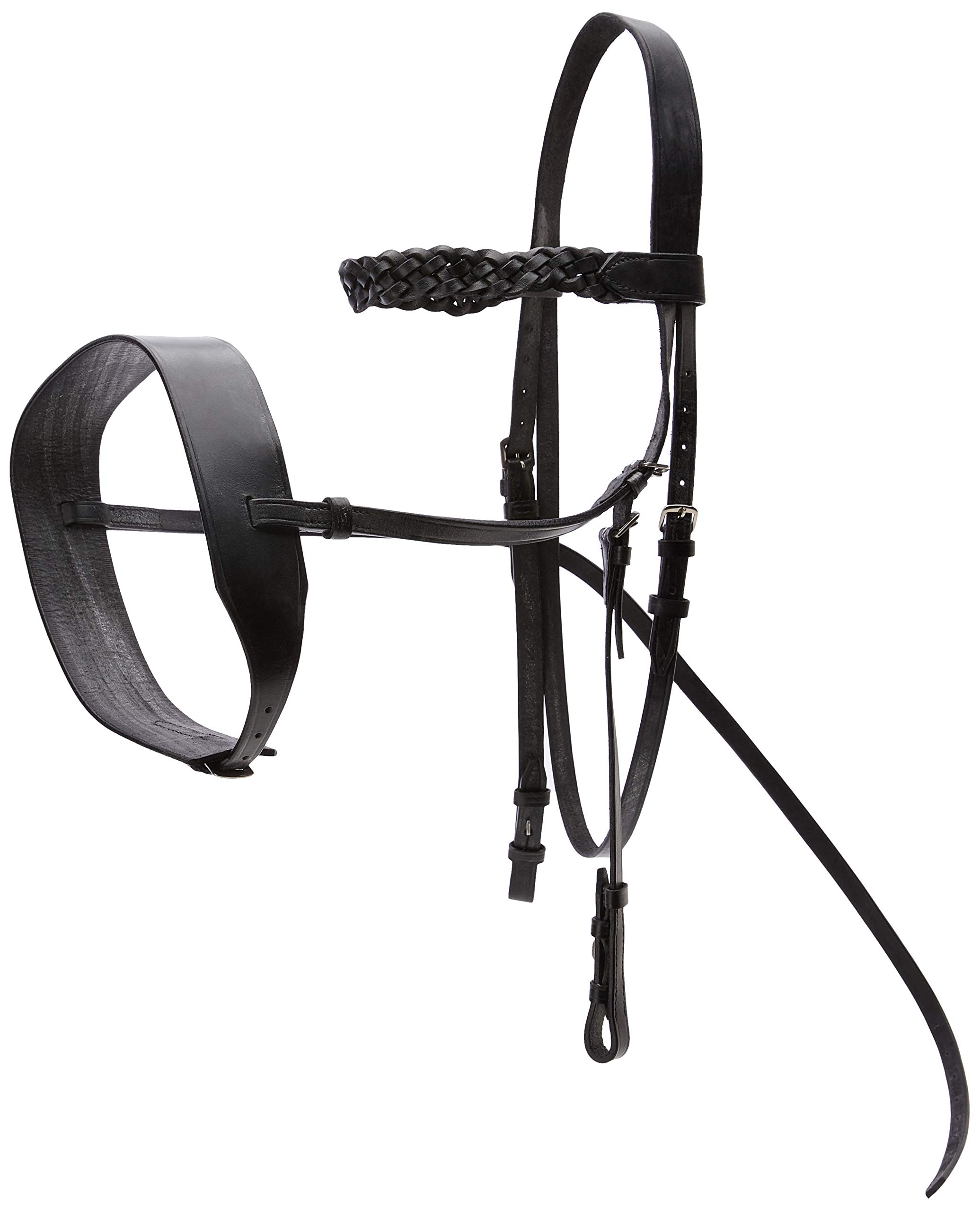 Cwell Equine English Working Hunter Show Hunt Bridle Wide 3/4" Cheeks 2" Noseband Black (Full)