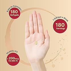 NatureBell Vitamin D3 50,000 iu with K2 200