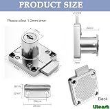 Litensh Cam Lock 22mm 4 Pack Cabinet Lock with 2 Keys Zinc Alloy 40x40mm view 8