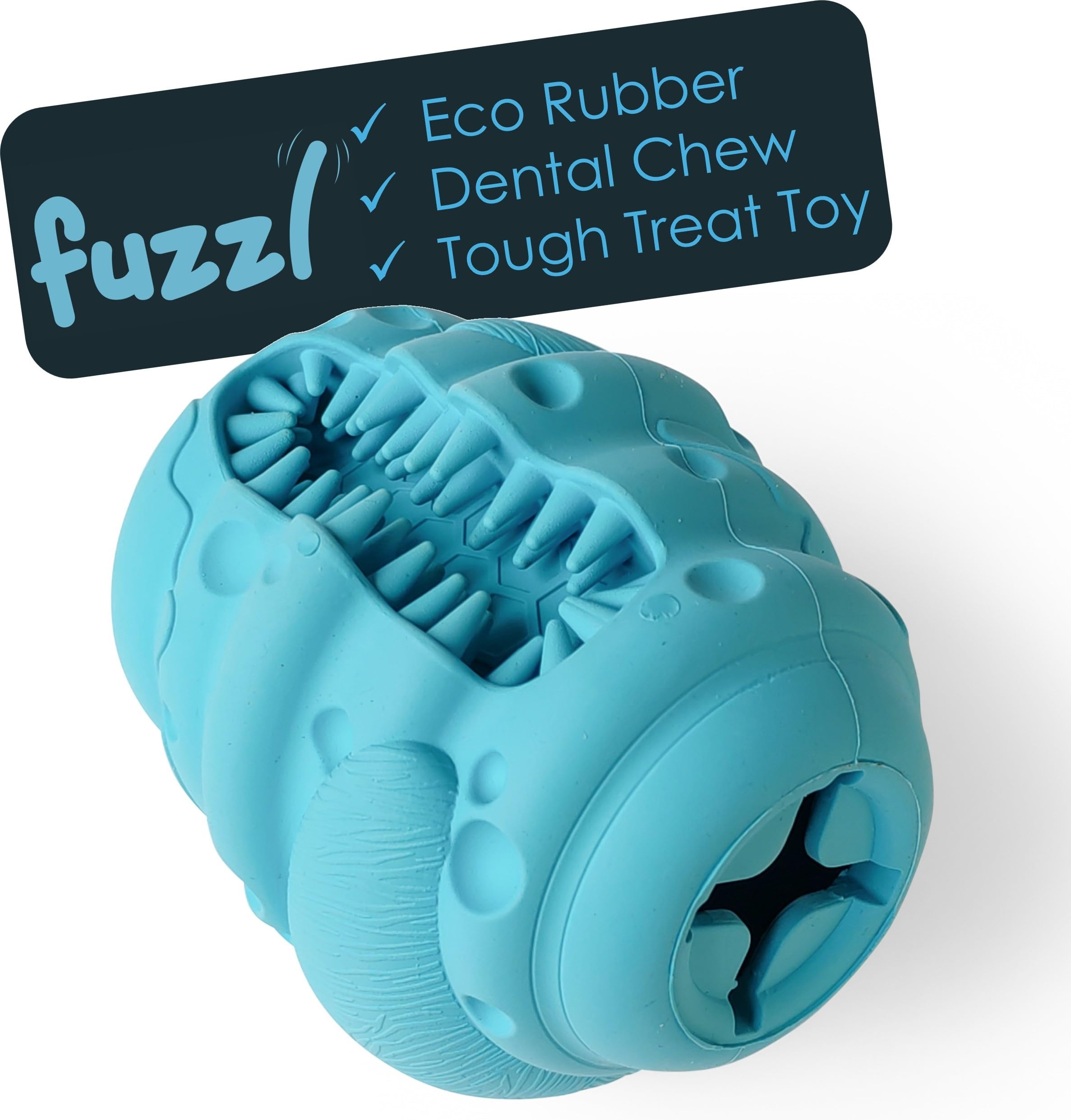 Fuzzl Monster Claw Treat Dog Toy Eco Rubber Interactive Dog Toy for Aggressive Chewers - Tough Treat Toy for Small Medium Large Dogs and Large Puppys