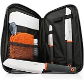 GSI Outdoors Santoku Knife Set, 6 pc Camp Chef Kit with Cutting Board
