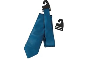 NAHANCO TC100, Plastic Neck Tie Hangers for Hook Displays, Black (Pack of 100)