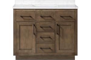 OVE Decors Bathroom Vanity in Almond Latte Finish, 42 inches