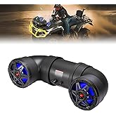 KEMIMOTO ATV Speaker 6.5 Inch Bluetooth-connectivity ATV UTV Sound Bar w/ 20 RGB Light Modes, 2X Full Range Speakers 2X Tweeters Boat Sound System Compatible with Polaris Sportman Fourtrax Can Am