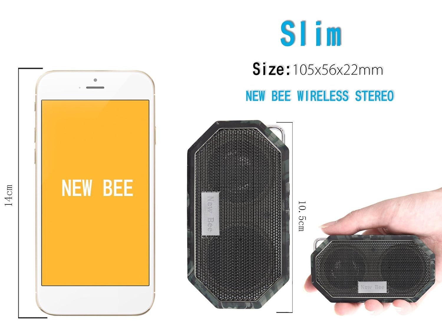 Portable Bluetooth Speaker Wireless Outdoor Shower Ip66 Waterproof Crs 4 0 Bluetooth Small Speaker For Iphone 6s Plus Samsung S6 Edge And Compatible With All Audio Devices Camouflage Amazon In Electronics