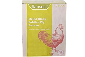 SANSECT Dried Black Soldier Fly Larvae 10LB, High Calcium Chicken Feed – 85X More Calcium, Non-GMO Treats for Chickens, Laying Hens, Ducks, Turkeys, Wild Birds, Turtles