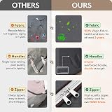Lifewit 95L Clothes Storage Bags 6 Pack Grey Foldable Wardrobe Organizer view 4