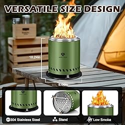 PY SUPER MODE Tabletop Fire Pit with Stand 10.2 x
