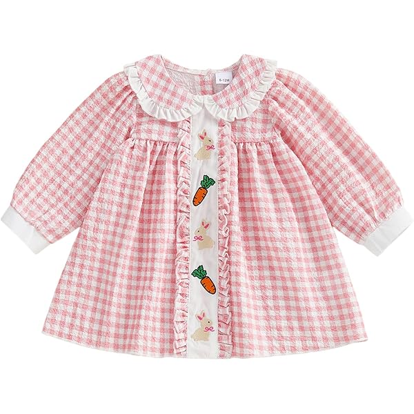white christmas dresses Pink Polka Dot Smocked Gingerbread Dress – Lillie & Lilah main image 0