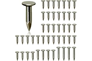 Glarks 300Pcs 3/4inch Steel Roofing Felt Nails Roofing Felt Pins Clout Nails Countersunk Head Felt Nails, for Securing Shed R