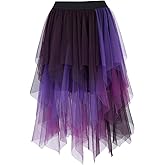 Zhitunemi Steampunk Skirt Plus Size: Renaissance Costume Women Mesh Dress - Gothic Clothes Tulle Skirts Retro Photoshoots