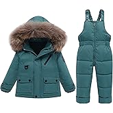 Hecxagd 2-Piece Toddler Snow Suit, Baby Snowsuit, Infant Snowsuit Toddler Girl Boy Snowsuit, Kids Winter Coat Snow Pant 2-8T