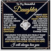 Xukaenus To My Daughter Necklace From Dad, Daughter Gift From Dad, Daughters Necklace With Message Card And Elegant Box, Christmas Graduation Birthday Gifts For Daughters