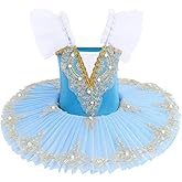 Girls Camisole Skirted Leotard Swan Lake Ballet Dance Outfit Tutu Princess Dress Ballerina Costume for Performance