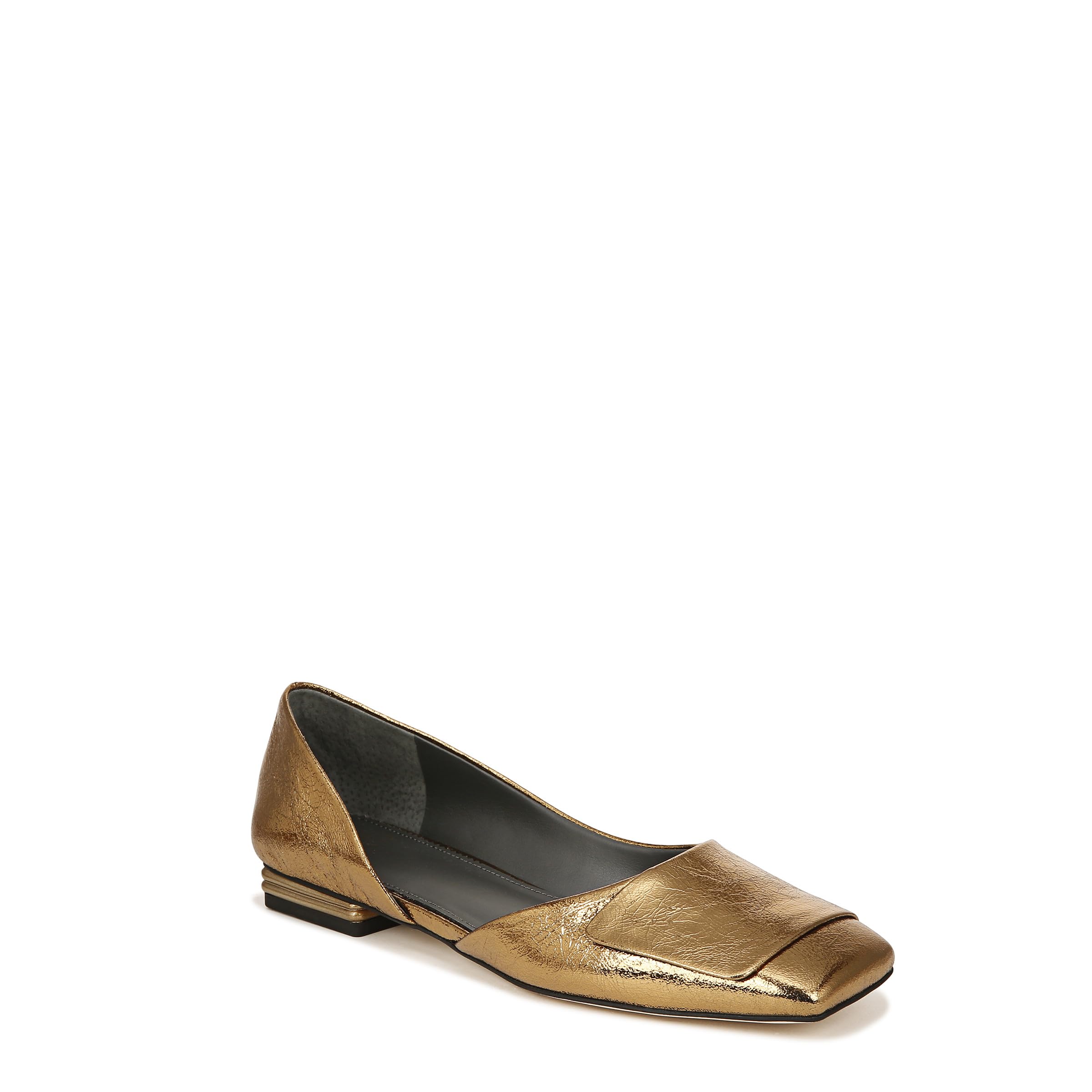 Franco Sarto Sarto Womens Tracy Square Toe Flat Bronze Leather 6 M