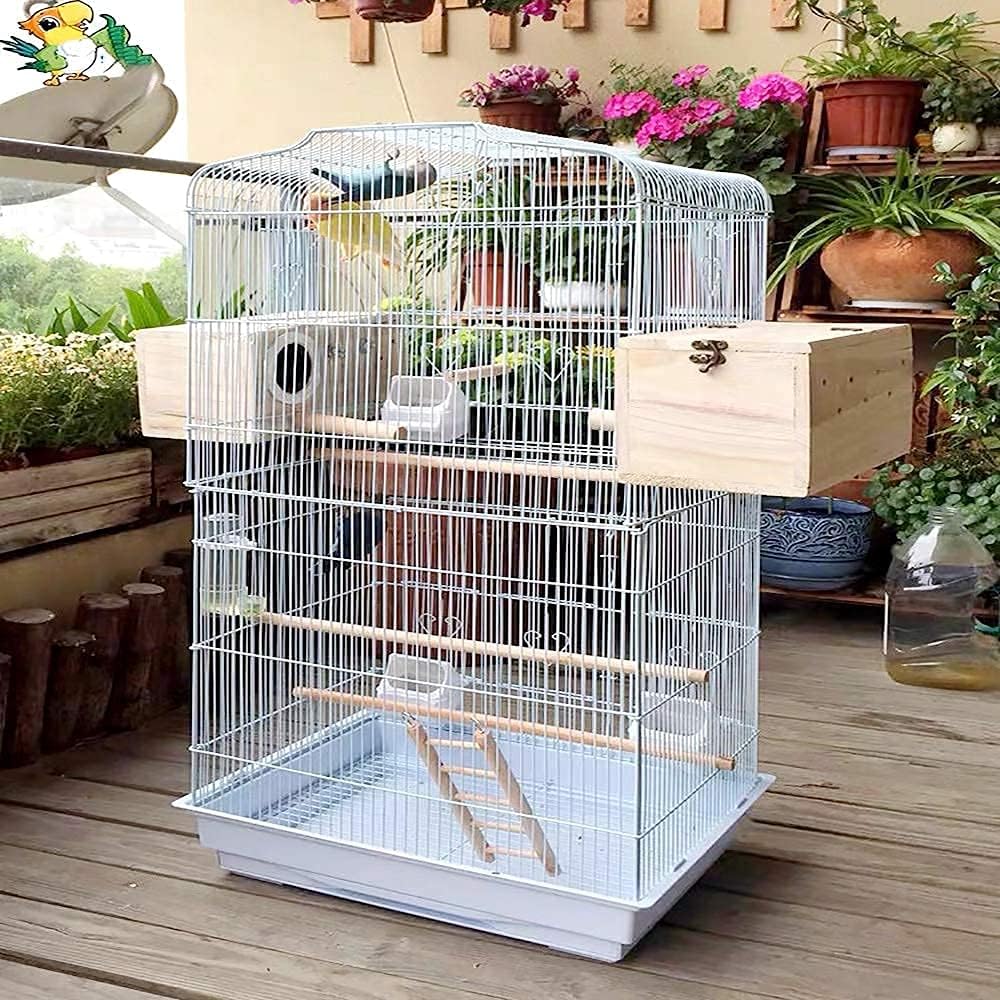 HANG Parakeet Nest Box Bird cage with Natural Pine Wood, Bird Nest Breeding Box Cage for Budgie/Cockatiel/Conure/Parrot/Dove : Pet Supplies