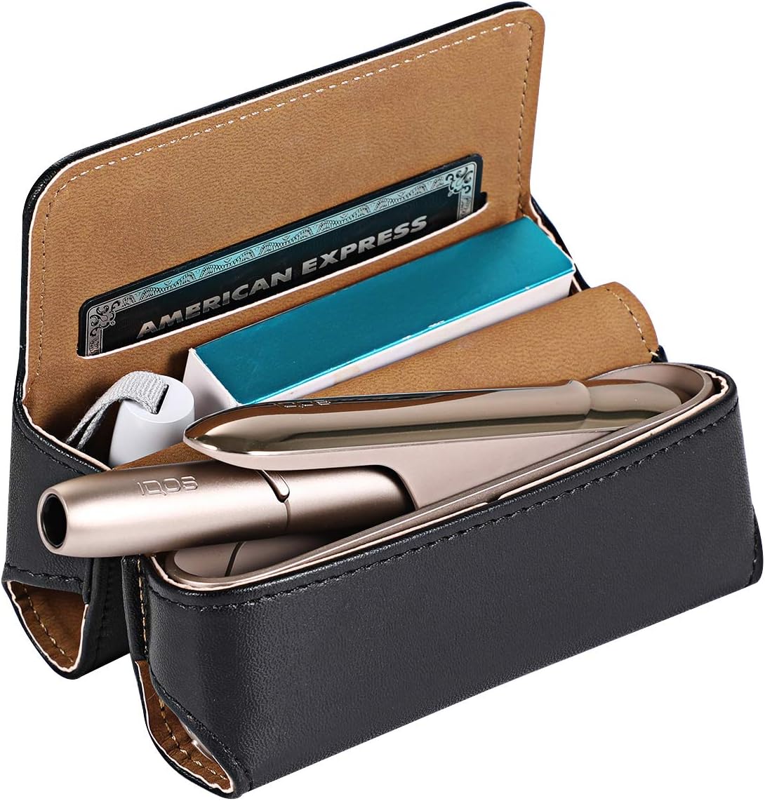 Esonbuy Applicable to IQOS 3 Leather Case Five-Pointed Star IQOS3.0 Electronic Cigarette Cartridge Storage Bag Shatter-Resistant Shell
