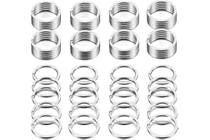 Handyman Crafts Flat Key Rings 1inch/25mm Metal Split Keyring for Keychain and Crafts Dog tag Rings for Collar (60PCS/Box)…