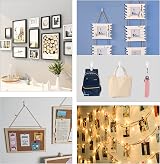 42pcs Non-Trace Picture Hooks Hard Wall Hanging Kit 17lb view 4