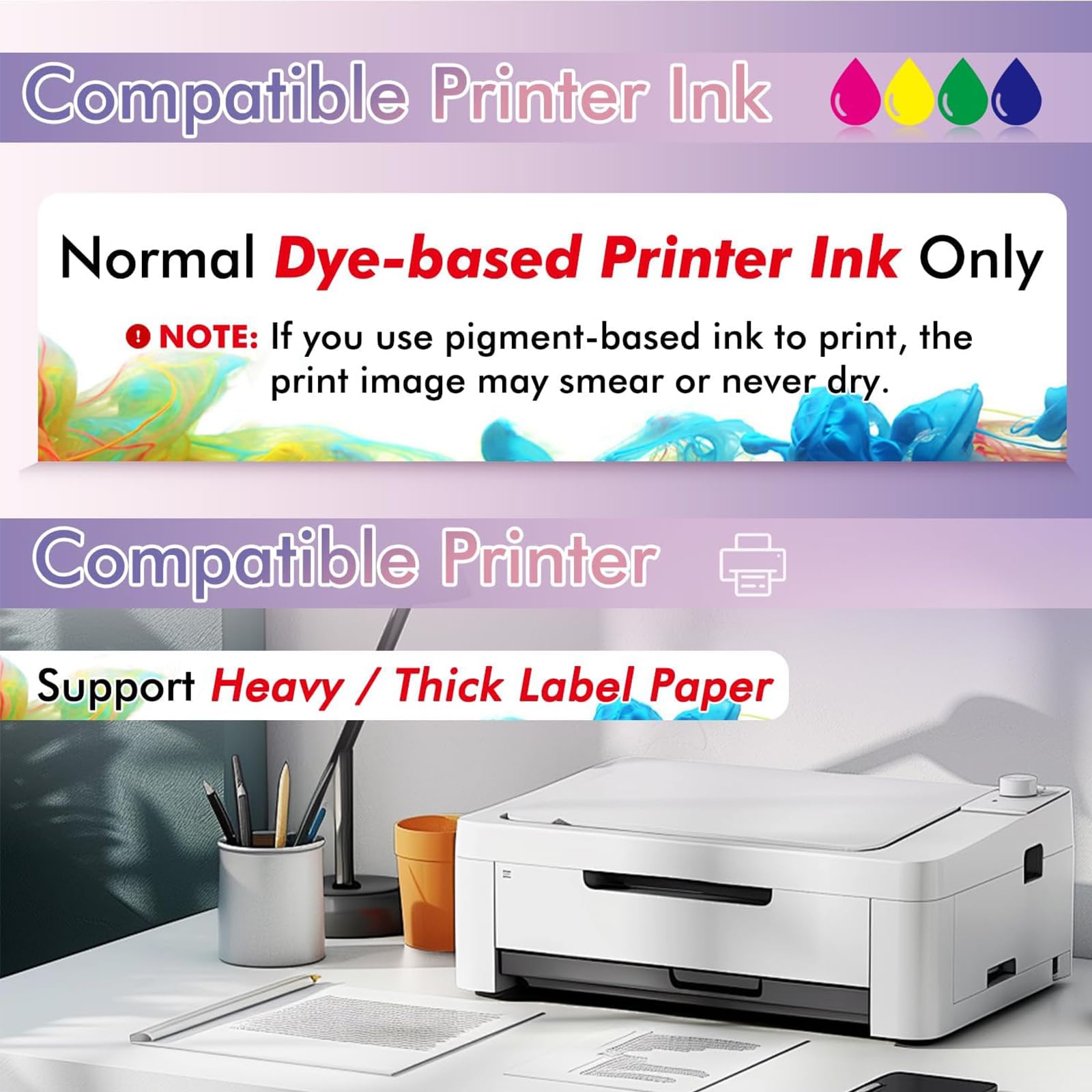 TOJUNE Bedruckbares Vinyl-Aufkleberpapier für Tintenstrahl- und Laserdrucker, A4, 21 x 29.7 cm, Wasserfest, Beliebiger Schnitt, Selbstklebende Rückseite (20 Stück) (Farbige Diamantstruktur) 6