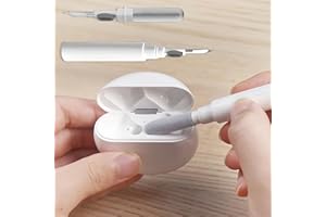 1PC ​​Dual-Head Bluetooth Cleaner - Food-Grade Silicone Tip & Brush for Earbuds/Case, White