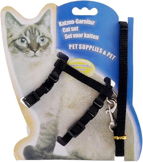 Petyoung Harnais Pour Chat Avec Laisse Ceinture De Harnais De Traction Reglable Pour Chiot Petit Chien Collier Licou Pour Chat Amazon Fr Animalerie