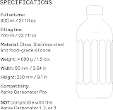 aarke Glass Bottle for Carbonator Pro Sparkling Water Maker 700 ml view 7