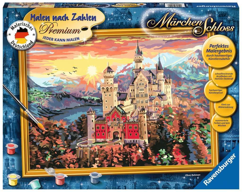 Ravensburger Paint by Numbers 28902 Fairy Tale Castle for Adults and Children from 14 Years
