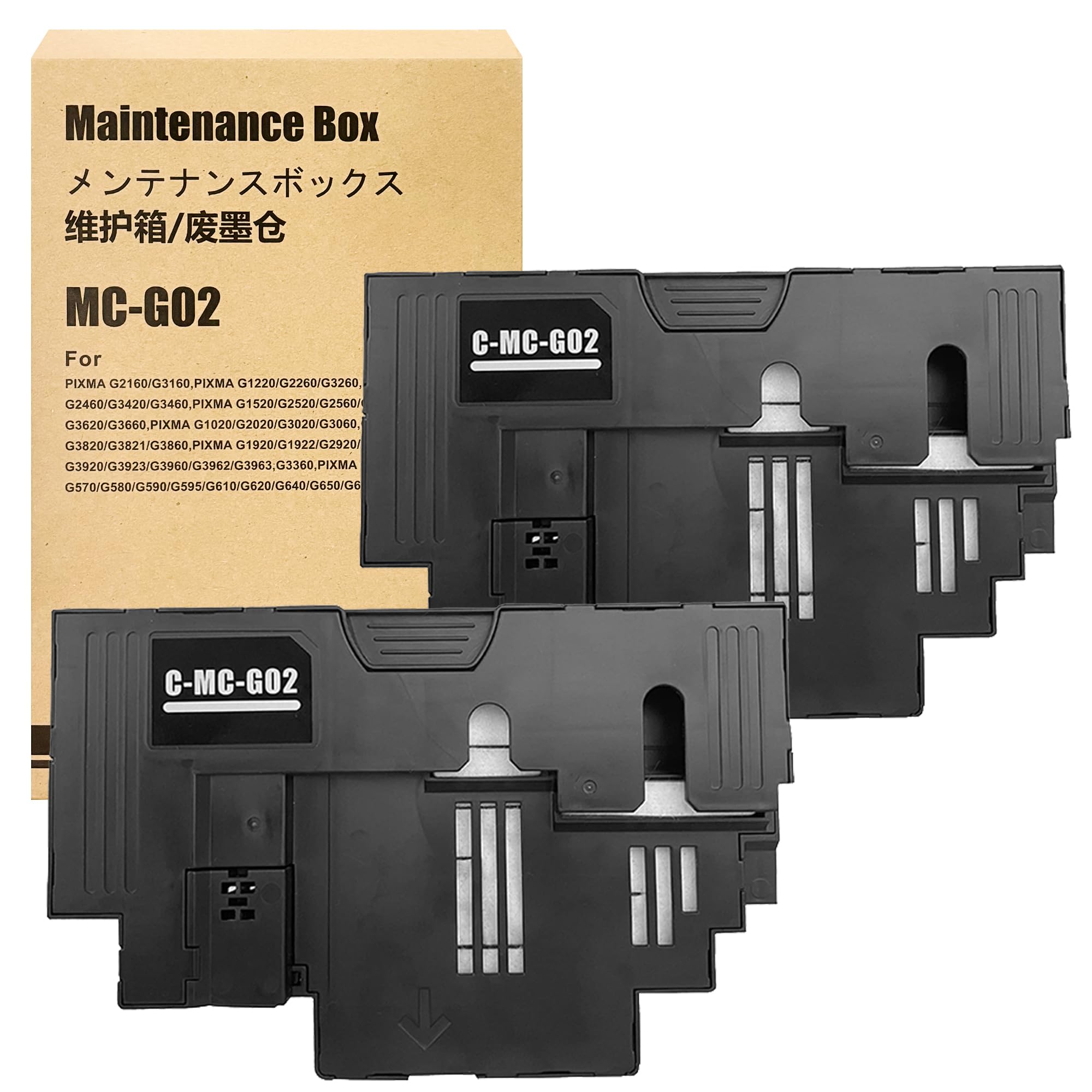 LCL MC-G02 maintenance cartridge Replacement for Canon PIXMA G3560 G3520 G2560 G2520 G1520 G3460 G3420 G2460 G2420 G1420 G650 G640 G550 G540 2PK