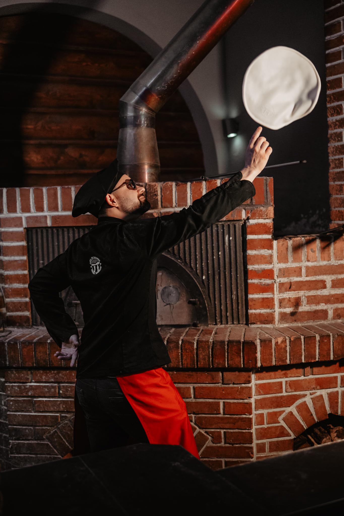 Training pizza disc for pizza acrobatics. Pizza di gomma - Spinning dough - Throw dough with silicone disc - size 13 inch. Rubber pizza.