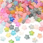 Incinkod 250 Pcs Star Beads, Acrylic Kandi Pony Bead for Bracelets, Cute Bead Charms, Aesthetic Shaped Unique Beads for Jewelry Making, Decoration (Colorful, 0.39×0.39 inch / 10 * 10mm)