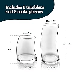 Libbey Swerve Drinking Glasses Set of
