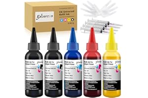EXCERCUS 100ml Ink Bottles t Compatible with PG240 280 281 275 276 250 251 270 271 260 261 1200 CL24 Refillable Ink Cartridge