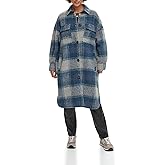 Levi's Women's Long Plaid Flannel Shirt Jacket
