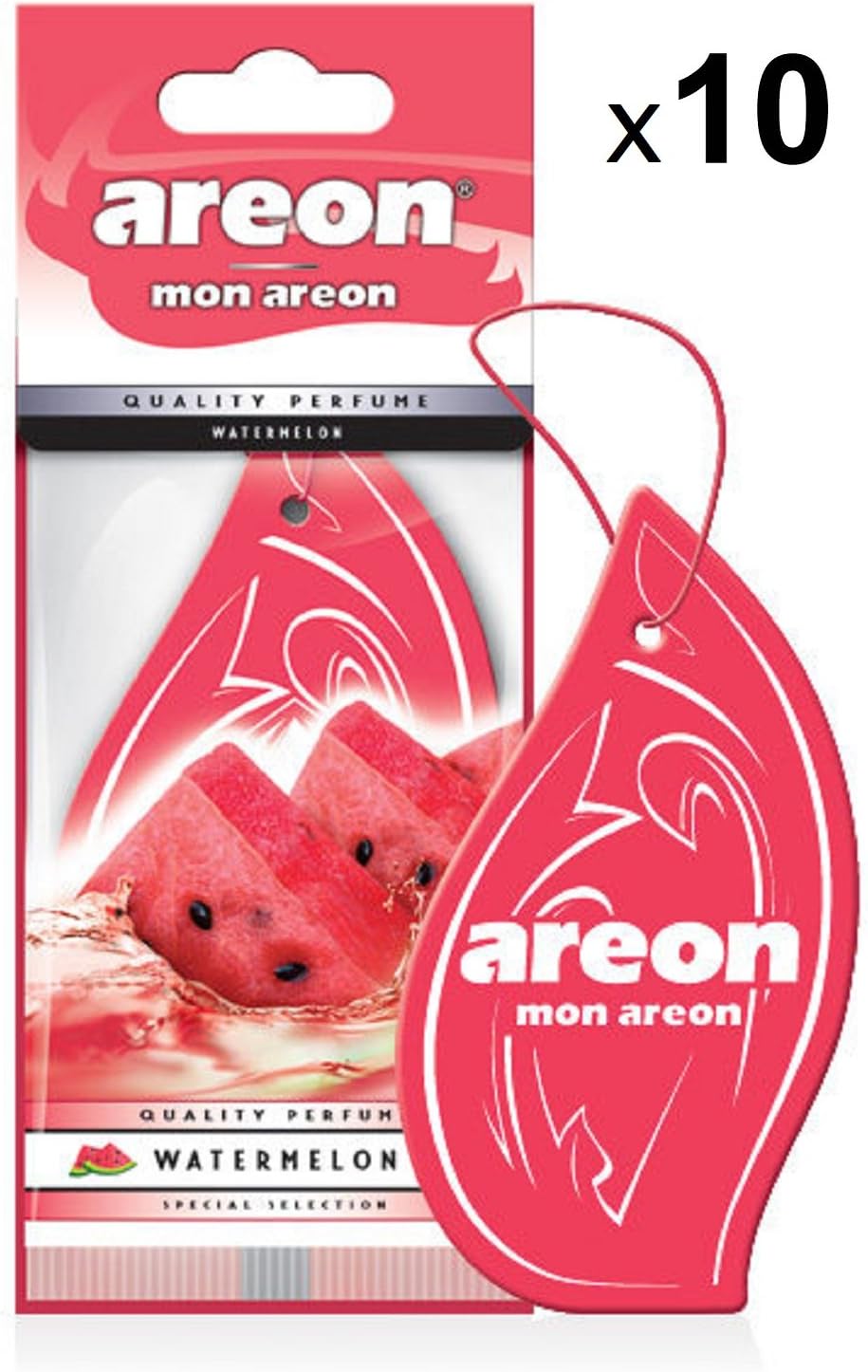 AREON Mon Car Air Freshener Watermelon Hanging Red Sweet Set Multi Pack