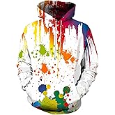 Yasswete Unisex Men's and Women's Novelty Hoodies 3D Fashion Digital Print Pullover Hooded Sweatshirts with Pockets