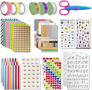 Aiskki Scrapbooking Sticker Bastel Zubehörset Aufkleber Fotoalbum Stickers Liebe DIY Gestalten Tagebuch Karten Dekoration für Fotobuch(50 STK)