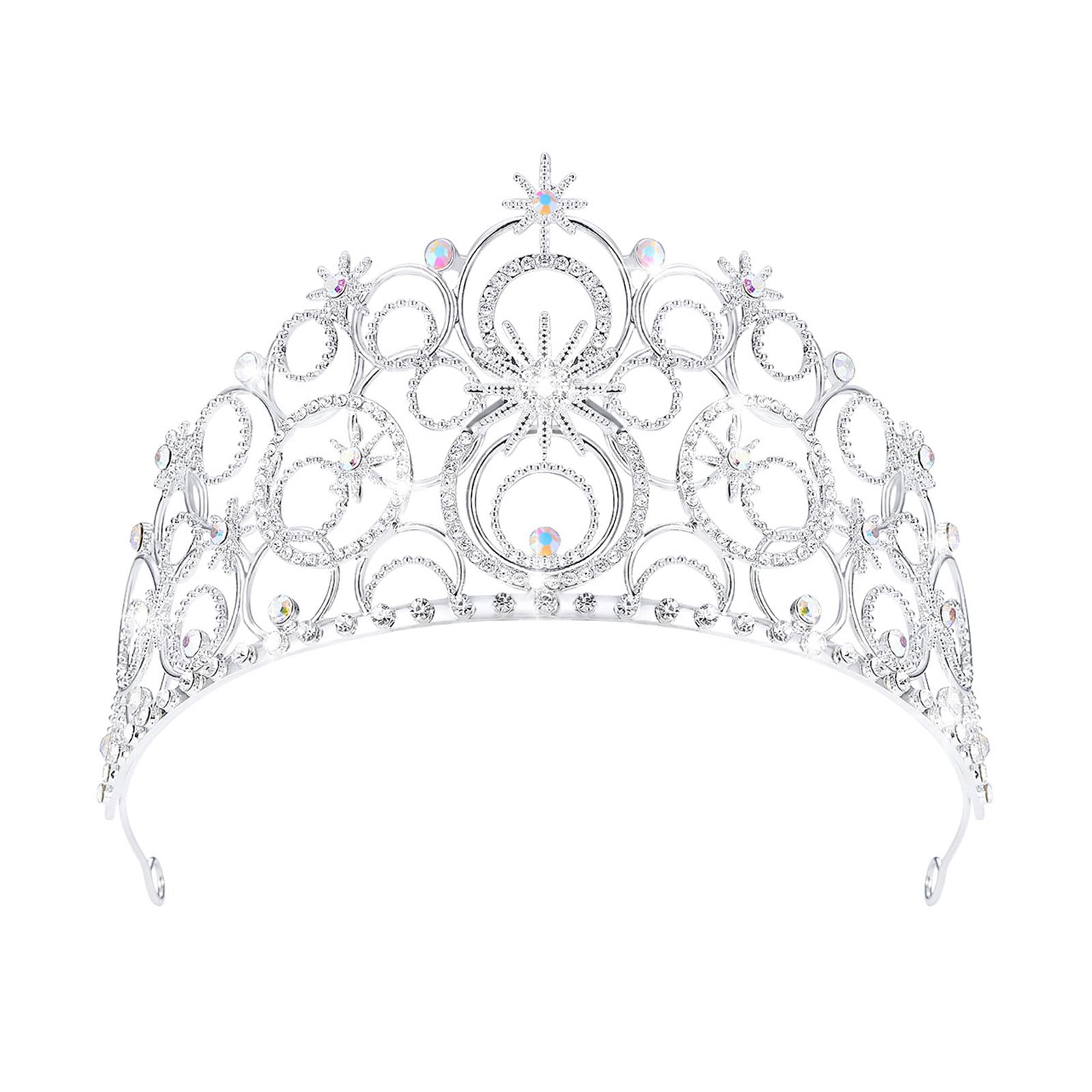 Xanthelle Krone, Tiara Crown Ladies As Diadem Silver Princess Crown For Birthday Wedding