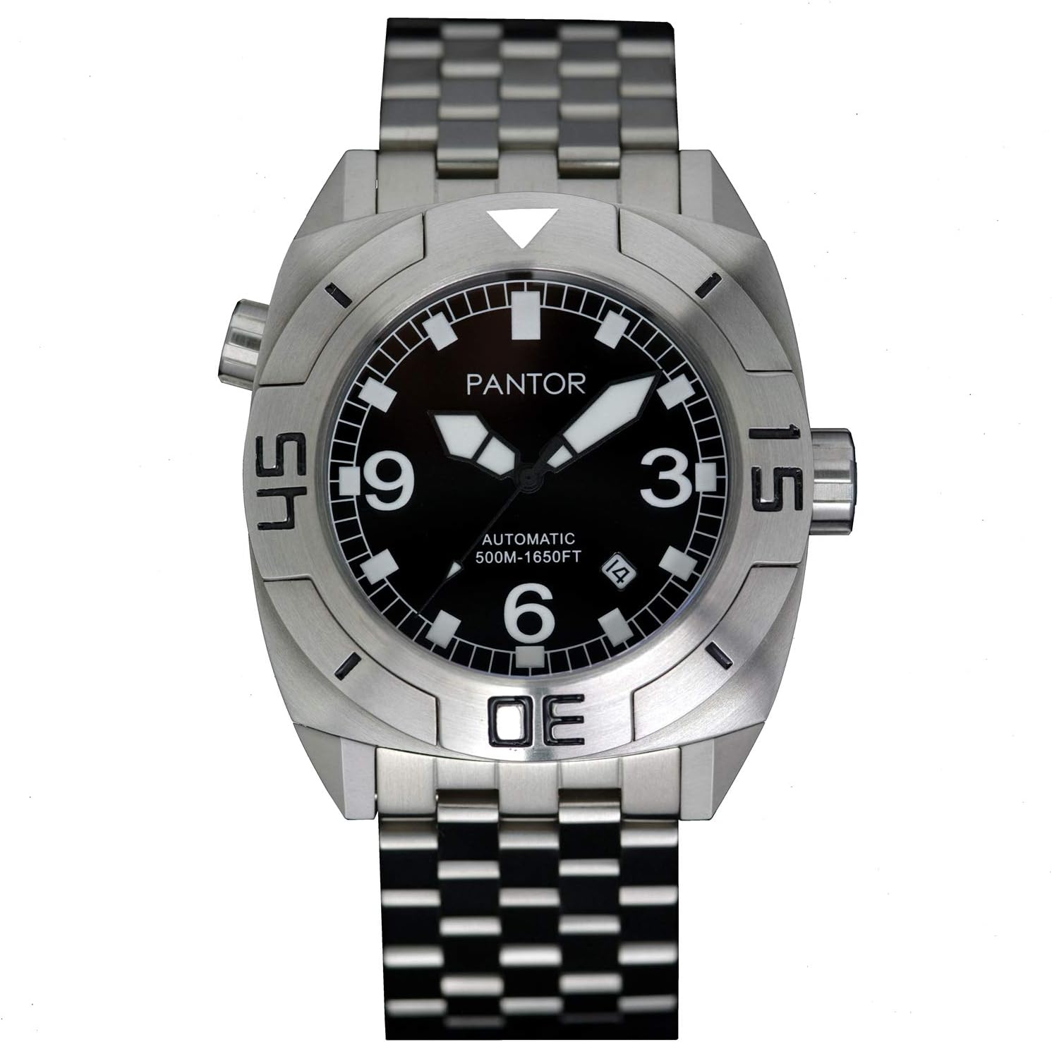 Pantor Seal Dive Watch 500m Pro Diver Watches for Men with Helium Valve