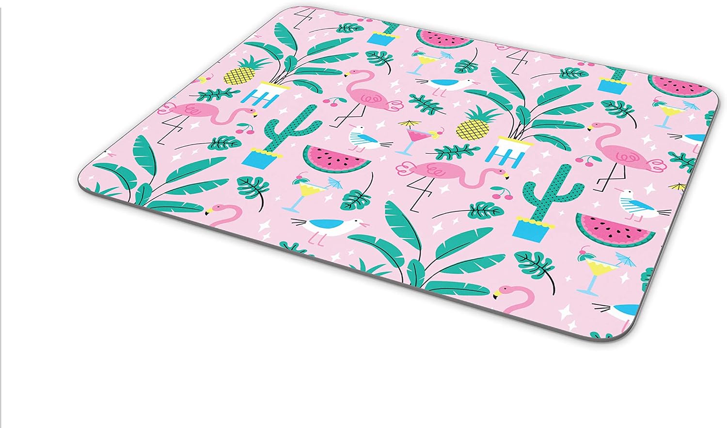 Summer Holiday Fun Beach Flamingo Mouse Mat Pad - Pink Computer #14371, Multicolor, 23.5cm x 19.6cm x 5mm - Image 5