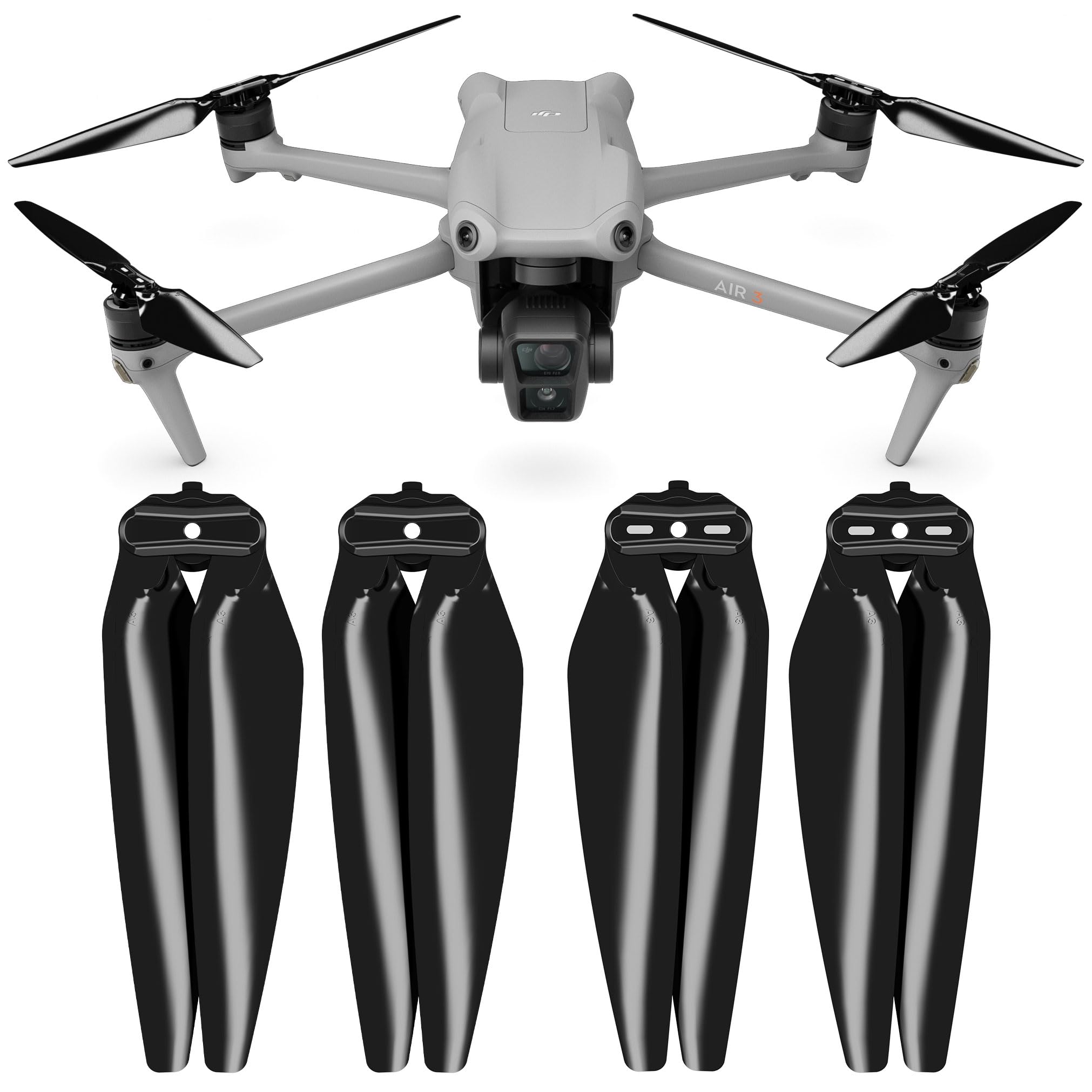 Master Airscrew Stealth Propellers for DJI Air 3 & Air 3S - Black, 4 pcs