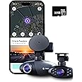 Nexar Pro Dual Dash Cam - 1 Year Nexar App Subscription Included - Unlimited Cloud Storage, Drive Recordings, Parking Mode, Night Vision, All Inside The Nexar App - WiFi HD Front Dash Cam (32 GB SD)