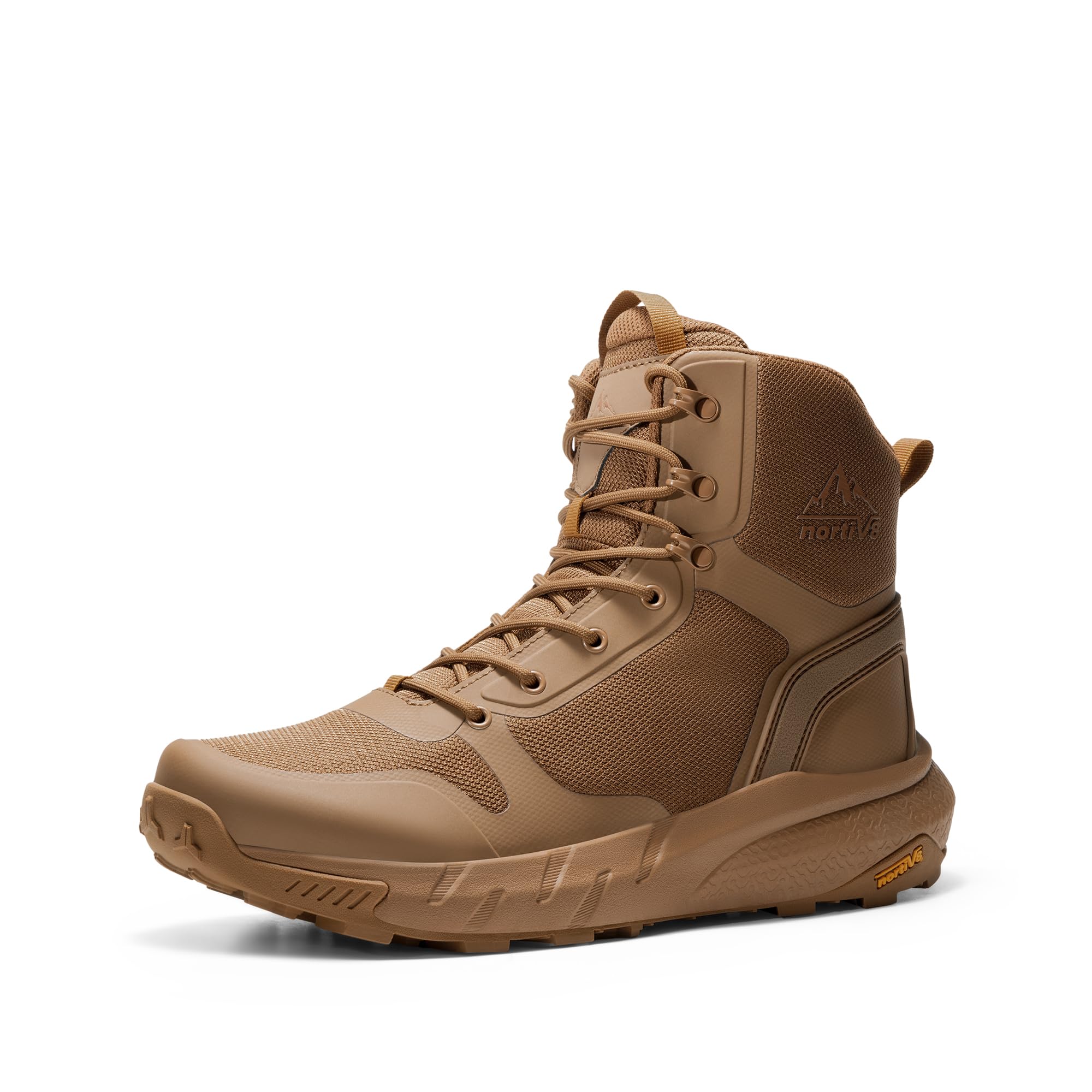 Photo 1 of NORTIV 8 Men's Military Tactical Boot Lightweight Comfortable Boots for Work All Day Side Zipper Motorcycle Combat Hiking Boots Metrostrike(8-9 Inches),Size 12,Coyote-Oxford