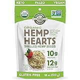 Manitoba Harvest Organic Hemp Hearts Shelled Hemp Seeds, 18oz; 10g Plant-Based Protein & 12g Omegas per Serving, Whole 30 App