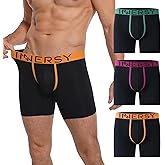 INNERSY Men's Boxer Underwear U-shape Cotton Stylish Breathable Boxer Briefs 3-Pack