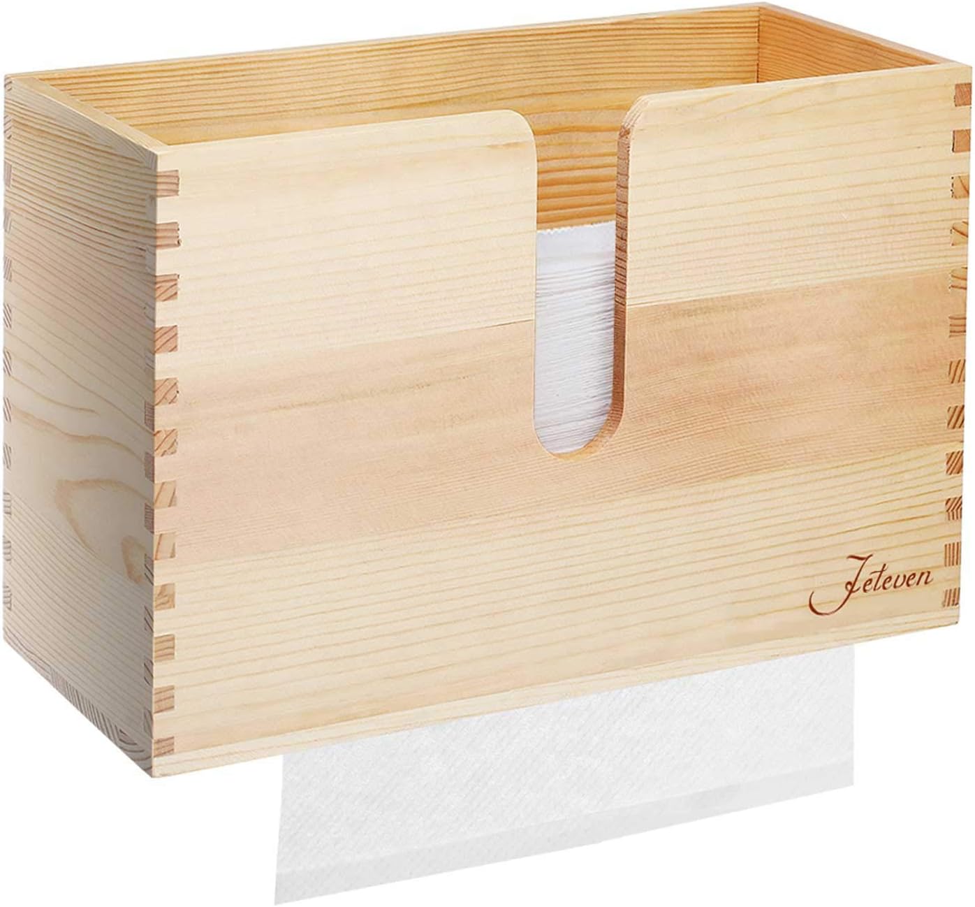 Jeteven Paper Towel Dispenser, Bamboo Paper Towel Dispenser