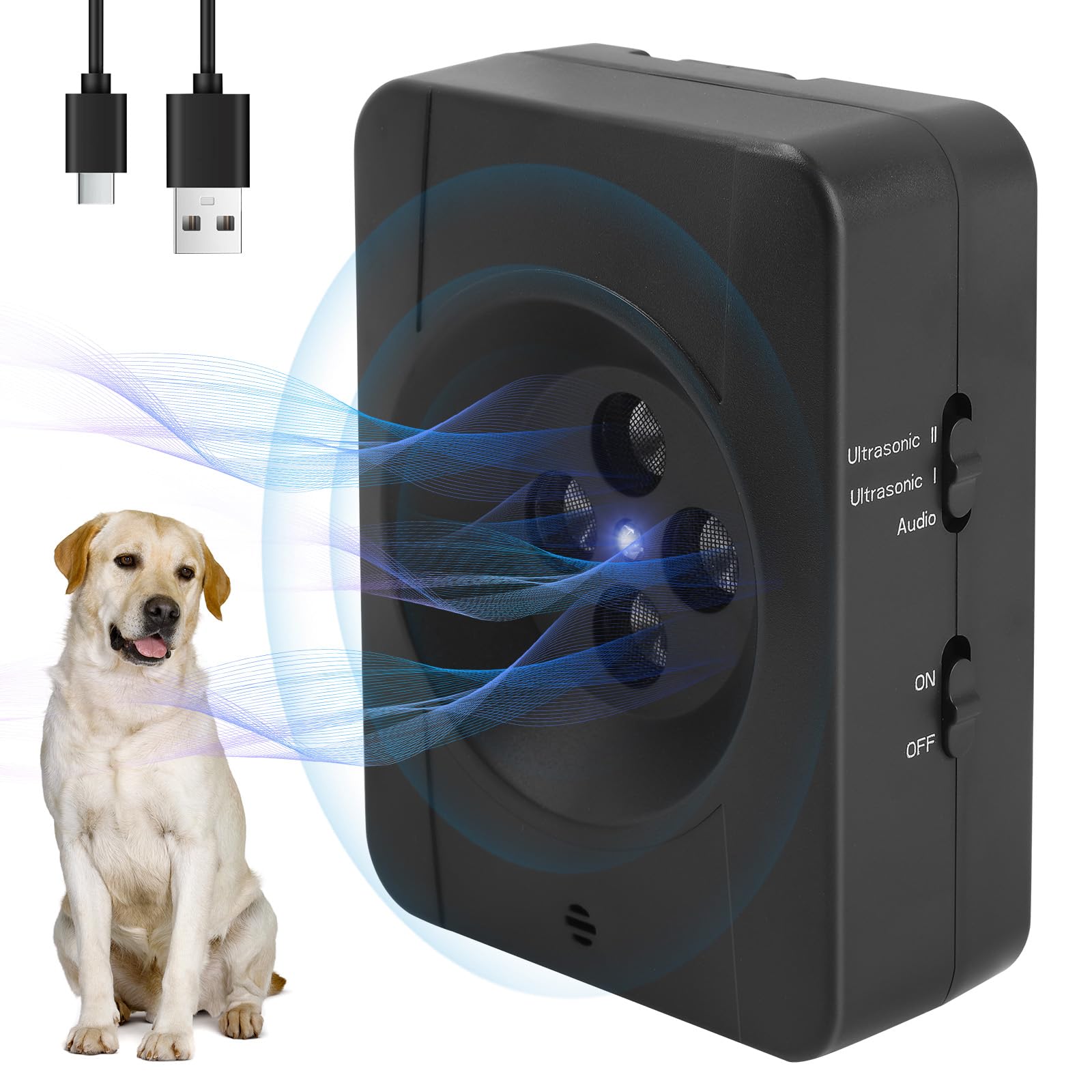 Anti Barking Device,Ultrasonic Dog Barking Devices,3 Levels Barking Dog Device, Anti Barking Collar Device for Dogs,Indoor/Outdoor Use