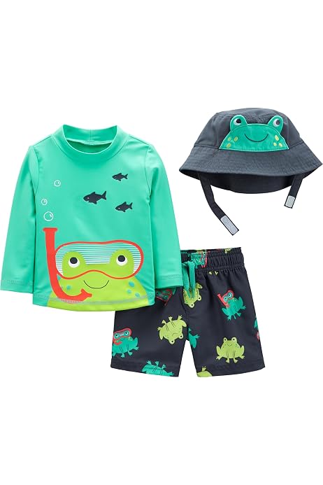 The Children's Place Boys' Swim Trunks & Rash Guard Set - UPF 50+ Sun Protection - View #5