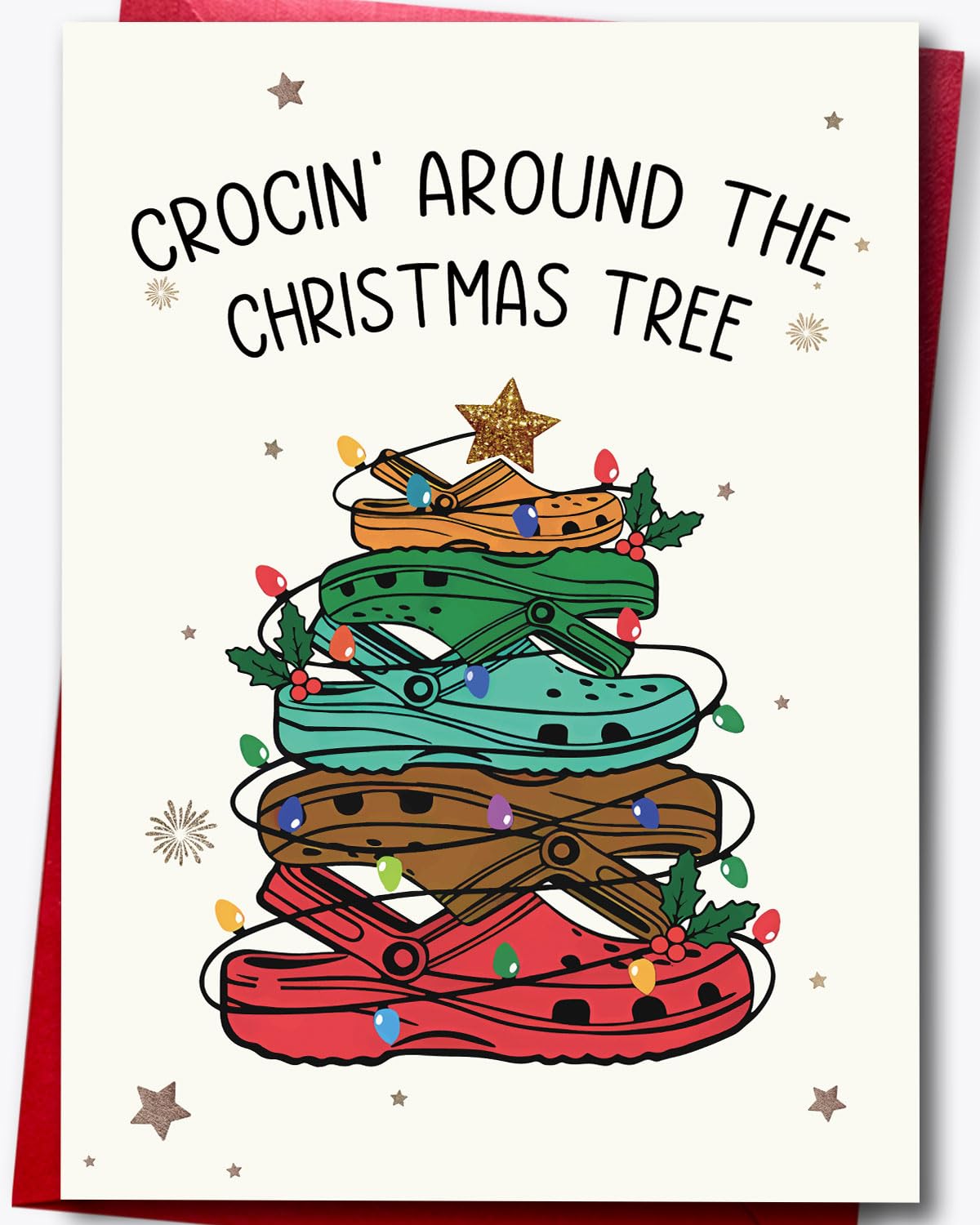 Photo 1 of ****7 pack***Fwnrmd Funny Christmas Card Women Men, Cheeky Xmas Card for Husband Wife Boyfriend Girlfriend Mom Dad, Christmas Decorations